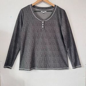 Sonoma Gray Thermal Sleepwear Top   Size L